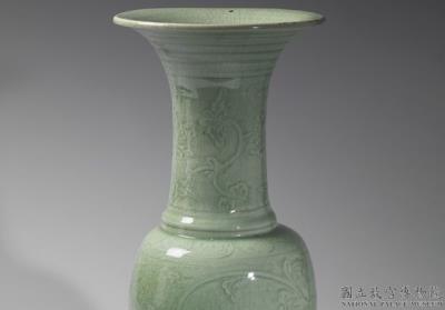 图片[3]-Vase with incised peony pattern in celadon glaze, Longquan ware, late Ming dynasty, 16th-17th century-China Archive